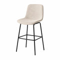 Tabouret de bar avec dossier - beige - 47 x 52 x 101 cm